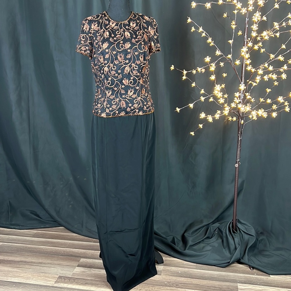 LaBelle Fashions Black/Copper Formal Gown